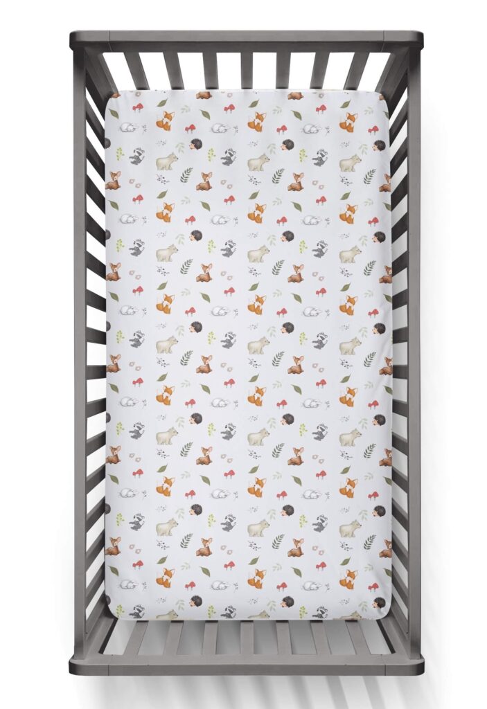 drap contour -animaux- de- foret- gris