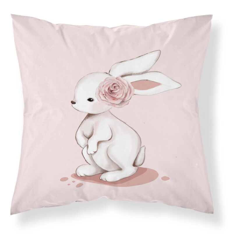 coussin -lapin -rose