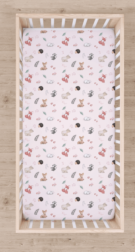 Drap Housse Enfant 90x190 Cm Motif Animaux Bois - Microfibre Douce, Poches Profondes élastique 4 Côtés - Avec Taie D'oreiller 51x75 Cm